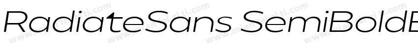 RadiateSans SemiBoldExpanded字体转换
